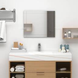 Berkfield Home Wall Mirror 60x50 cm Glass in Silver - thumbnail 2