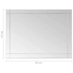 Berkfield Home Wall Mirror 60x50 cm Glass in Silver - thumbnail 6