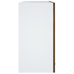 Berkfield Home Hanging Glass Cabinet Smoked Oak 60x31x60 cm Engineered Wood in Brown - Size: 60 x 31 x 60 cm - thumbnail 4
