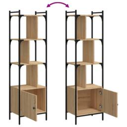 Berkfield Home Decorative Bookcase with Door Sonoma Oak 44.5x30x154.5 cm Enginee in Light Tan - thumbnail 7