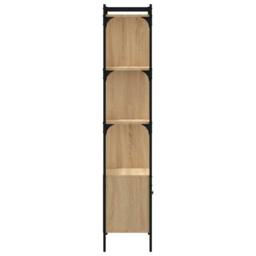 Berkfield Home Decorative Bookcase with Door Sonoma Oak 44.5x30x154.5 cm Enginee in Light Tan - thumbnail 5