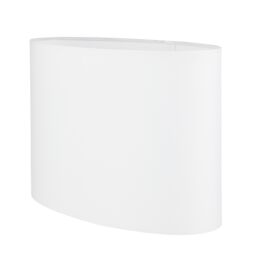 Ruma Ivory Oval Poly Cotton Lampshade for Table Lamps in White - Size: 10 inches - thumbnail 4