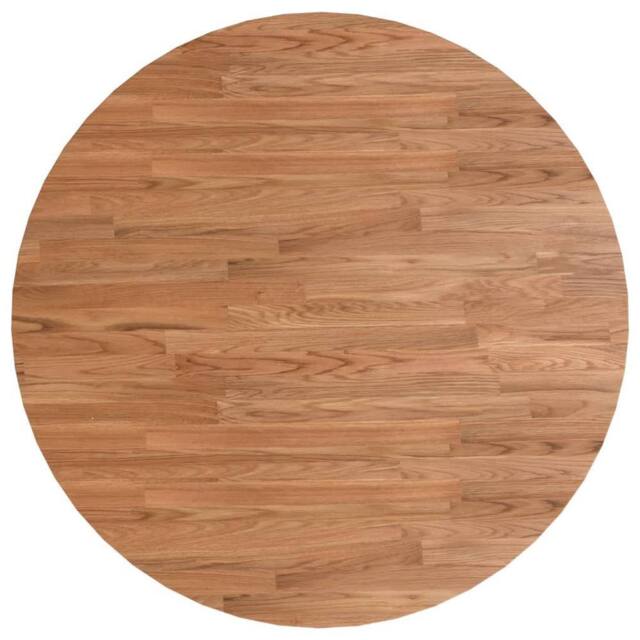 Berkfield Home Round Table Top Light Brown Ã˜70x1.5 cm Treated Solid Wood Oak - Size: 70x1.5 cm - image 1