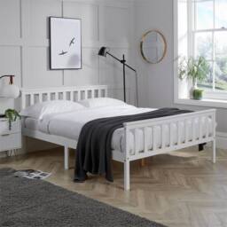 SPETLEK Double Wooden Bed Frame 3ft 4ft 6 white