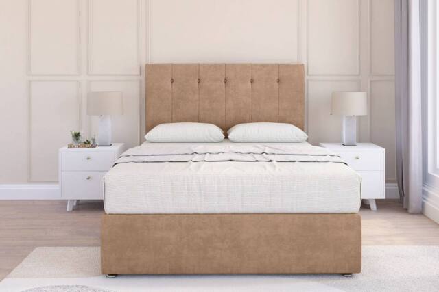 "Sloomy Highbury Naples Divan Set 2 Drawers-54"" Headboard in Light Sand - Size: Small Double" - image 1
