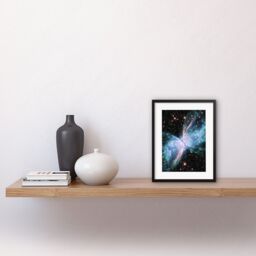 Artery8 Wall Art Print Hubble Space Astronomy NGC 6302 The Butterfly Nebula Luminous Blue Bipolar Planetary Galaxy Wings Of Gas Artwork Framed 9X7 - thumbnail 2