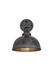 Industville Brooklyn Dome Wall Light, 8 Inch, Pewter, Pewter Holder in Dark Grey - thumbnail 1