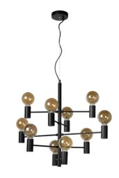 Lucide 'LEANNE' Dimmable Stylish Adjustable Indoor Pendant Light 10xE27 in Black - thumbnail 2