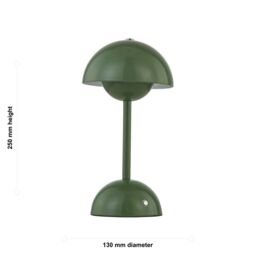 First Choice Lighting Eleanor - Sage Green LED Rechargeable Touch Table Lamps Twin Pack - thumbnail 7