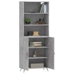 Berkfield Home Highboard Concrete Grey 69.5x34x180 cm Engineered Wood - thumbnail 3
