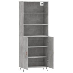 Berkfield Home Highboard Concrete Grey 69.5x34x180 cm Engineered Wood - thumbnail 4