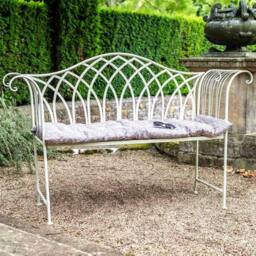 Ascalon Design Ltd Kings Garden Bench - L142 x W40 x H94 cm - Cream - thumbnail 3