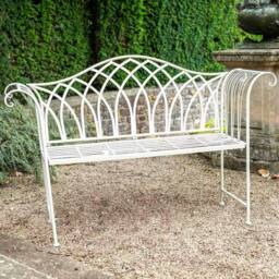 Ascalon Design Ltd Kings Garden Bench - L142 x W40 x H94 cm - Cream - thumbnail 2