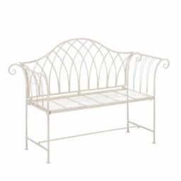 Ascalon Design Ltd Kings Garden Bench - L142 x W40 x H94 cm - Cream - thumbnail 1