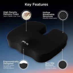 SPETLEK Memory Foam Car Seat Cushion in Black - thumbnail 4