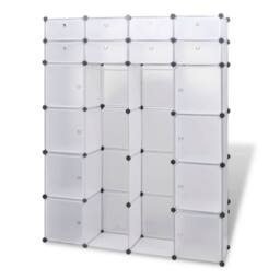 Berkfield Home Modular Cabinet 18 Compartments White 37x146x180.5 cm