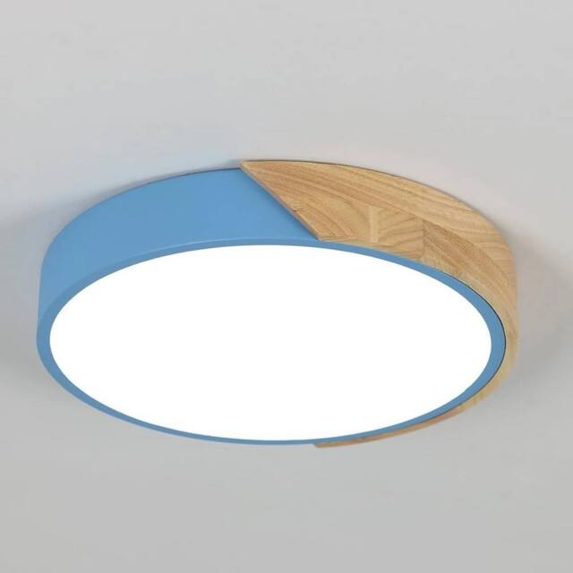 Kelvenix Modern Flush LED Ceiling Light Cool White Round Blue Ceiling Lamp - image 1