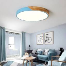Kelvenix Modern Flush LED Ceiling Light Cool White Round Blue Ceiling Lamp - thumbnail 6