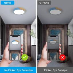 Kelvenix Modern Flush LED Ceiling Light Cool White Round Blue Ceiling Lamp - thumbnail 5