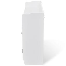Berkfield Home White MDF Wall Cabinet Display Shelf Book/DVD/Glass Storage - thumbnail 5