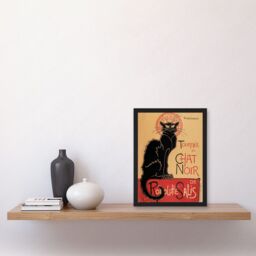 Artery8 French Vintage Advertising Tournee Du Chat Noir The Black Cat Rodolphe Salis Artwork Framed Wall Art Print A4 - thumbnail 2