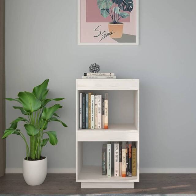 Berkfield Home Beautiful Book Cabinet White 40x35x71 cm Solid Pinewood - Size: 40 x 35 x 71 cm