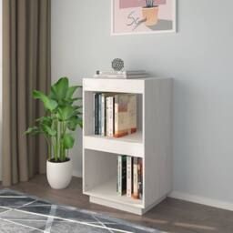 Berkfield Home Beautiful Book Cabinet White 40x35x71 cm Solid Pinewood - Size: 40 x 35 x 71 cm - thumbnail 2