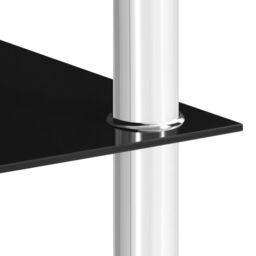 Berkfield Home Side Table Black 45x50x45 cm Tempered Glass - Size: 45 x 50 x 45 cm - thumbnail 4