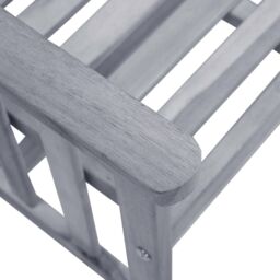 Berkfield Home Garden Chairs with Tea Table 159x61x92 cm Solid Acacia Wood in Brown - Size: 159 x 61 x 92 cm - thumbnail 5