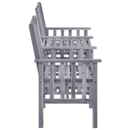 Berkfield Home Garden Chairs with Tea Table 159x61x92 cm Solid Acacia Wood in Brown - Size: 159 x 61 x 92 cm - thumbnail 3