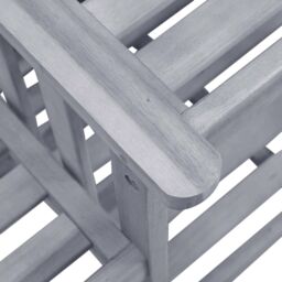 Berkfield Home Garden Chairs with Tea Table 159x61x92 cm Solid Acacia Wood in Brown - Size: 159 x 61 x 92 cm - thumbnail 6