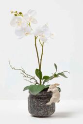 Homescapes Rabbit Pot Hangers - Pot Decoration in White - thumbnail 6