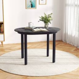 KORVIXA Wooden Dining Table for 4-6 People in Grey - Size: 0.6m2 - thumbnail 1