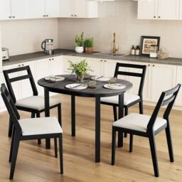 KORVIXA Wooden Dining Table for 4-6 People in Grey - Size: 0.6m2 - thumbnail 3