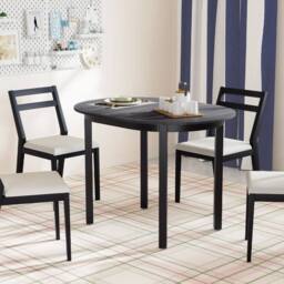 KORVIXA Wooden Dining Table for 4-6 People in Grey - Size: 0.6m2 - thumbnail 6