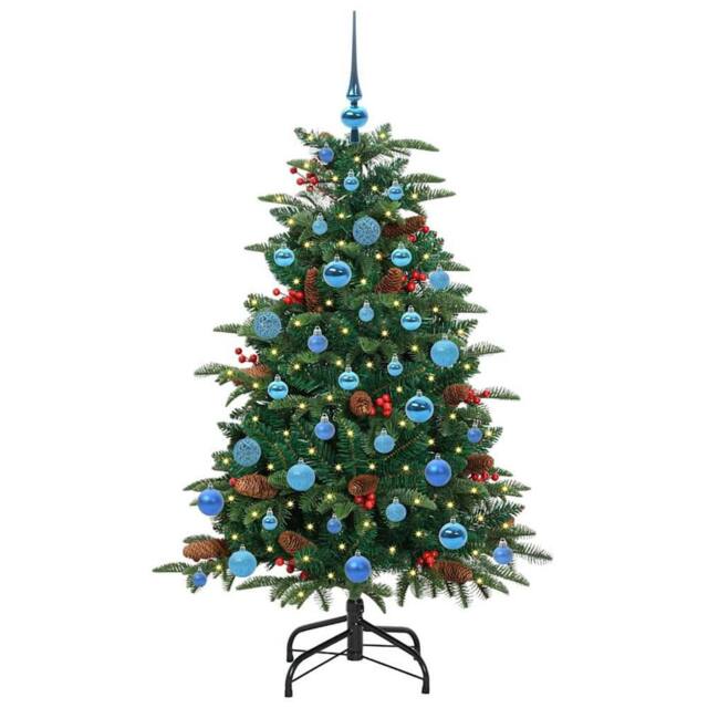 Berkfield Home Elegant Artificial Christmas Tree with 150 LEDs with Stand Green - image 1