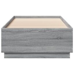 Berkfield Home Bed Frame with LED without Mattress Grey Sonoma 100x200 cm - thumbnail 6