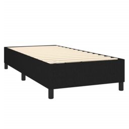 Berkfield Home Bed Frame without Mattress Black Single Fabric (UK/IE/FI/NO only) - thumbnail 4