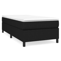 Berkfield Home Bed Frame without Mattress Black Single Fabric (UK/IE/FI/NO only) - thumbnail 2