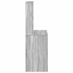 Berkfield Home Desk with Shelves Grey Sonoma 100x45x140 cm Engineered Wood - Size: 100 x 45 x 140 cm - thumbnail 5