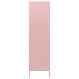 Berkfield Home Wardrobe Pink 90x50x180 cm Steel - Size: 90 x 50 x 180 cm - thumbnail 4
