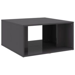 Berkfield Home Coffee Tables 4 pcs High Gloss Grey 33x33x33 cm Engineered Wood - Size: 33 x 33 x 33 cm - thumbnail 5