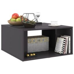 Berkfield Home Coffee Tables 4 pcs High Gloss Grey 33x33x33 cm Engineered Wood - Size: 33 x 33 x 33 cm - thumbnail 4