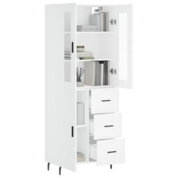 Berkfield Home Highboard White 69.5x34x180 cm Engineered Wood - thumbnail 3