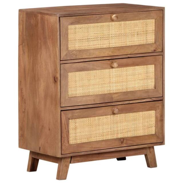 Berkfield Home Sideboard 61x35x76 cm Solid Mango Wood in Brown - Size: 61 x 35 x 76 cm - image 1