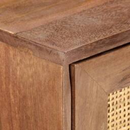 Berkfield Home Sideboard 61x35x76 cm Solid Mango Wood in Brown - Size: 61 x 35 x 76 cm - thumbnail 6