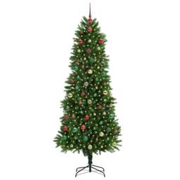 Berkfield Home Christmas Tree with 300 LEDs with Stand Green 240 cm PE - thumbnail 4