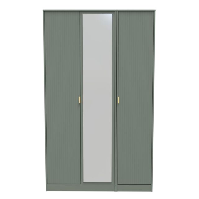 Ready Assembled 2 U Denver Tall Triple Mirror Wardrobe (Ready Assembled) in Pale Green - image 1