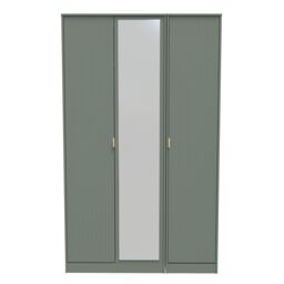 Ready Assembled 2 U Denver Tall Triple Mirror Wardrobe (Ready Assembled) in Pale Green - thumbnail 1