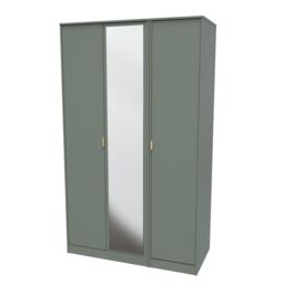 Ready Assembled 2 U Denver Tall Triple Mirror Wardrobe (Ready Assembled) in Pale Green - thumbnail 3